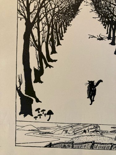 Gravure 1951 Le chat qui marchait tout seulde Rudyard Kipling Original Etching