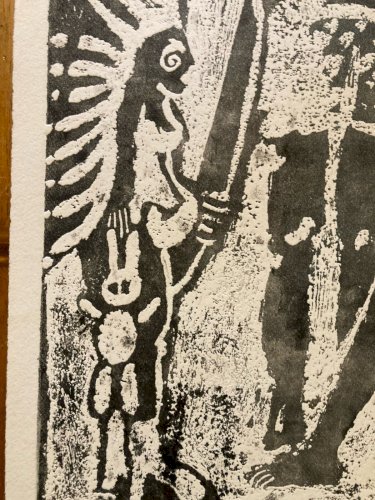 Gravure 1969 Antoine Agra Surréaliste Surréalisme Etching Squelette Art crâne