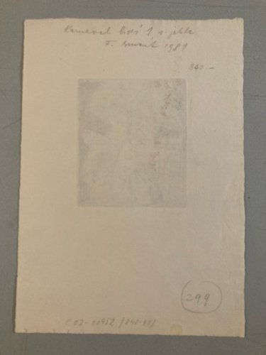gravure Abstraite Signé A Identifier 1980 Art Abstraction Eau Forte