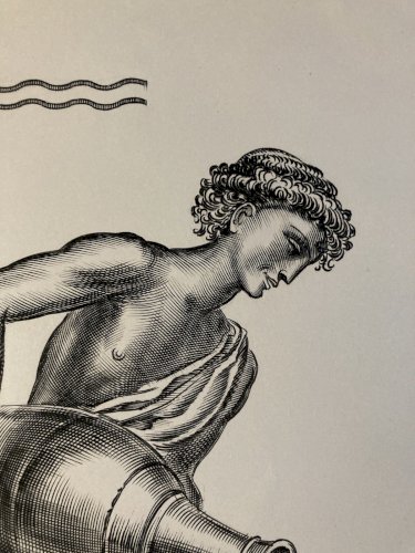 Gravure Albert  Decaris Jeune Homme A La Jarre Grec Grecque Lithographie