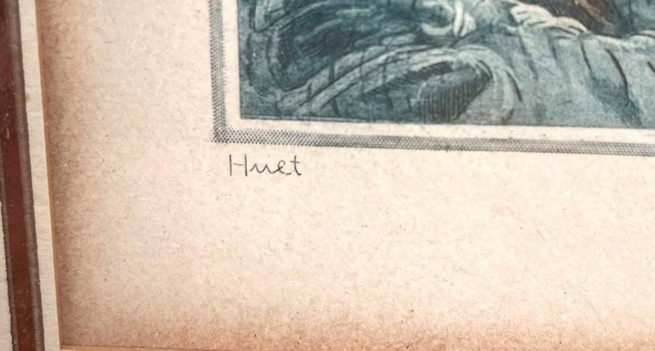 Gravure ancienne - Jean Baptiste Huet