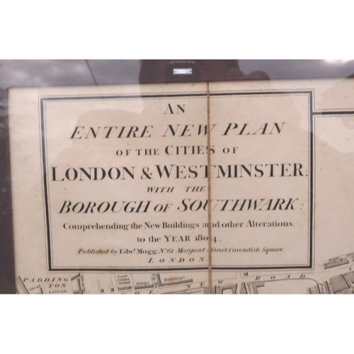 Gravure Anglaise de Londres et Westminster 1804
