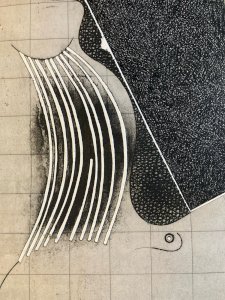 Gravure Antoine Agra Surréaliste Surréalisme estampe Gaufrage 1970 Art XXe