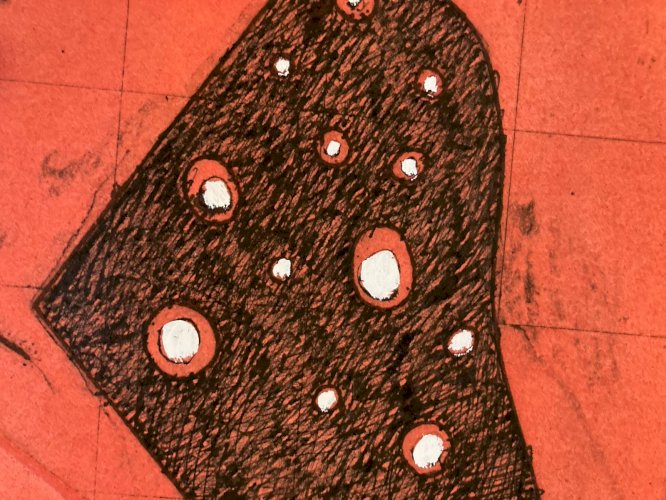 Gravure Antoine Agra Surréaliste Surréalisme estampe Gaufrage 1970 Art XXe