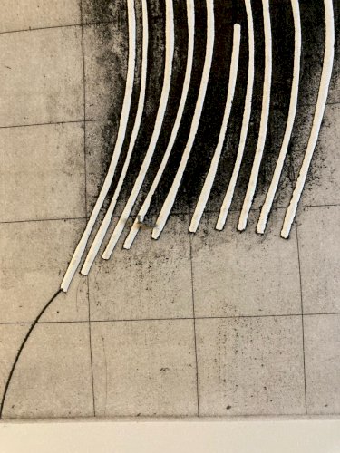 Gravure Antoine Agra Surréaliste Surréalisme estampe Gaufrage 1970 Art XXe