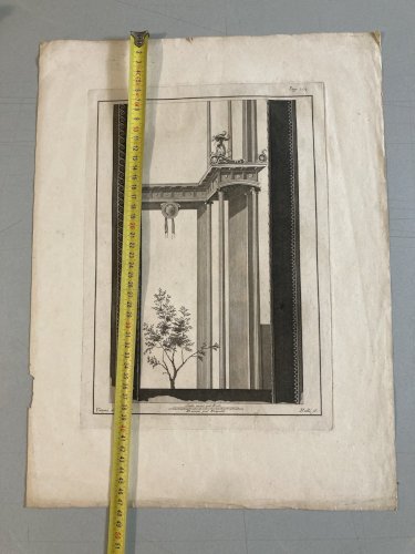 Gravure Architecture Art XVIIIe  ANTIQUITIES OF HERCULANEUM 1800 Carlo Nolli