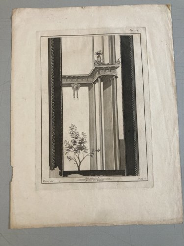 Gravure Architecture Art XVIIIe  ANTIQUITIES OF HERCULANEUM 1800 Carlo Nolli