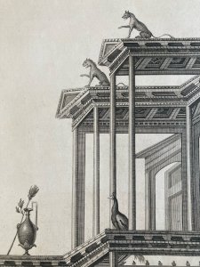 Gravure Architecture,  XVIIIe  ANTIQUITIES OF HERCULANEUM 1800 Carlo Nolli Art