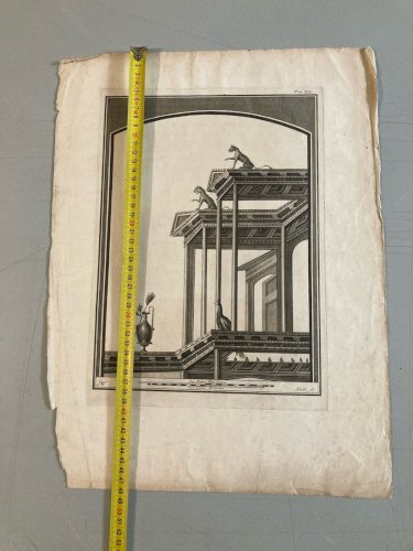 Gravure Architecture,  XVIIIe  ANTIQUITIES OF HERCULANEUM 1800 Carlo Nolli Art
