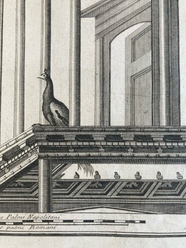 Gravure Architecture,  XVIIIe  ANTIQUITIES OF HERCULANEUM 1800 Carlo Nolli Art