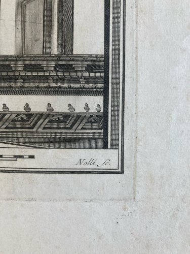 Gravure Architecture,  XVIIIe  ANTIQUITIES OF HERCULANEUM 1800 Carlo Nolli Art
