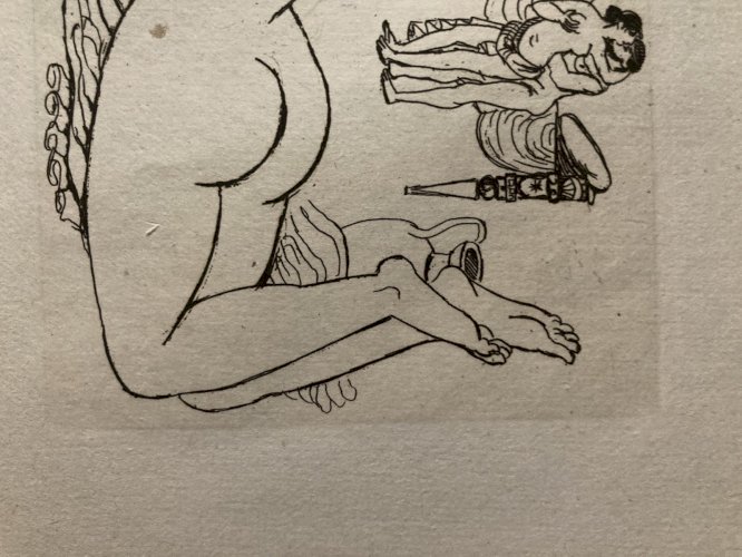 Gravure  Barta 1950 Eau Forte Portrait Romain Art Lithographie Grec Erotique Nue