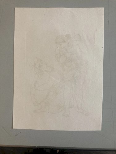 Gravure  Barta 1950 Eau Forte Portrait Romain Art Lithographie Grec Femme Cruche