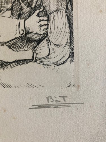 Gravure  Barta La Grosse Margot Villon 1950 Eau Forte Médiéval Moyen Âge Art