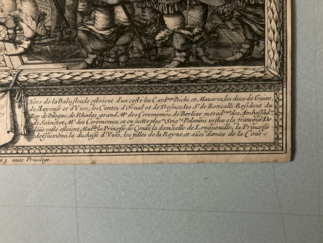 Gravure BOSSE Abraham 1645 Eau Forte  XVIIe Cérémonie Observée An art