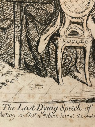 Gravure, Caricature De La Taverne, Shakespeare, James Gillray XVIIIe