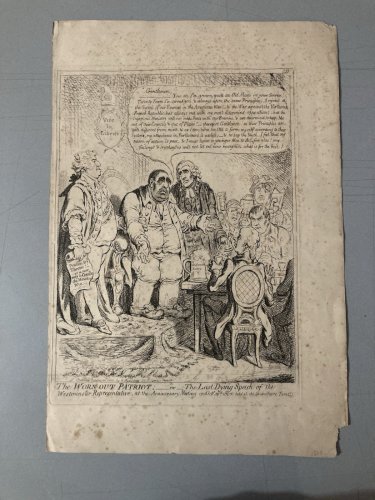 Gravure, Caricature De La Taverne, Shakespeare, James Gillray XVIIIe