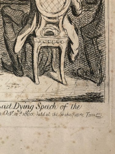 Gravure, Caricature De La Taverne, Shakespeare, James Gillray XVIIIe