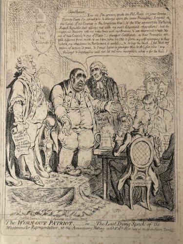 Gravure, Caricature De La Taverne, Shakespeare, James Gillray XVIIIe