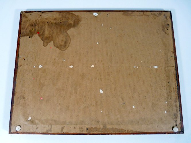 Gravure couleurs MARINE pas de signature visible, cadre bois