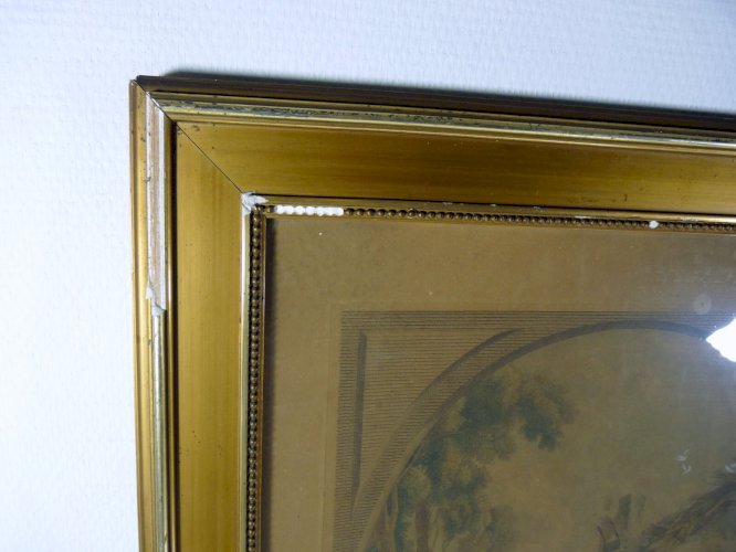 Gravure Couleurs XVIII Dédiée à Monsieur Tournier Signée Pierre François Laurent