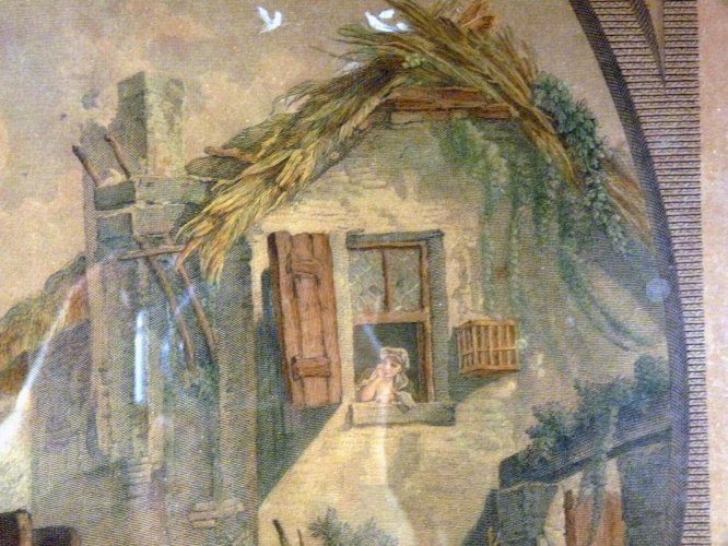 Gravure Couleurs XVIII Dédiée à Monsieur Tournier Signée Pierre François Laurent