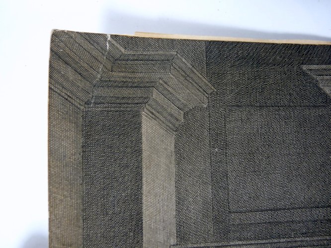 Gravure cuivre XVIII° LA CENE par Benoît Audran d'après Poussin, signée