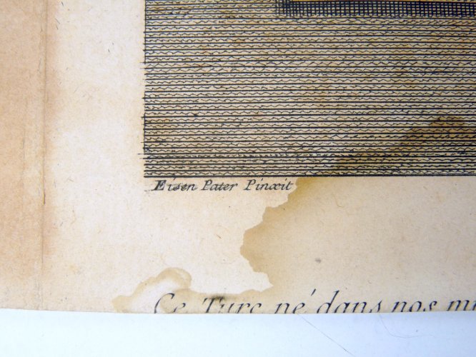 Gravure cuivre XVIII° L'ARRACHEUR DE DENTS. TURC par Nicolas Dupuis