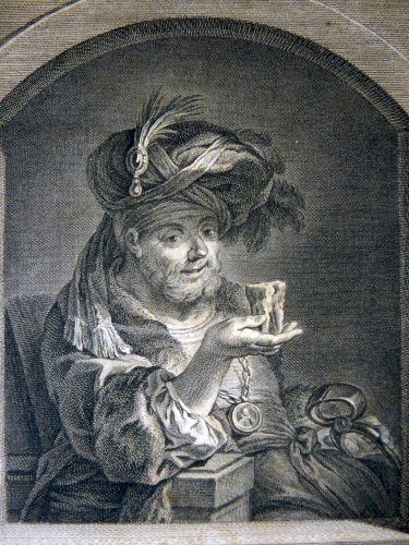 Gravure cuivre XVIII° L'ARRACHEUR DE DENTS. TURC par Nicolas Dupuis