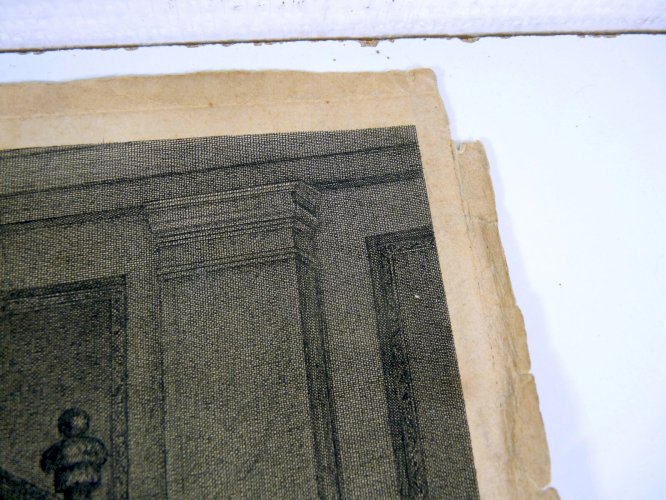 Gravure cuivre XVIII° MORT DE LEONARD DE VINCI / FRANCOIS Jean Charles Levasseur