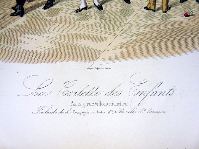 Gravure de mode LA TOILETTE DES ENFANTS n° 1117