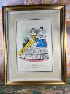 Fashion engraving "Petit Courrier des Dames" - March 16, 1867 - Fashion from Paris