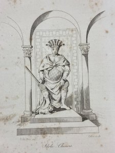 Gravure début XIXe représentant un idole chinois