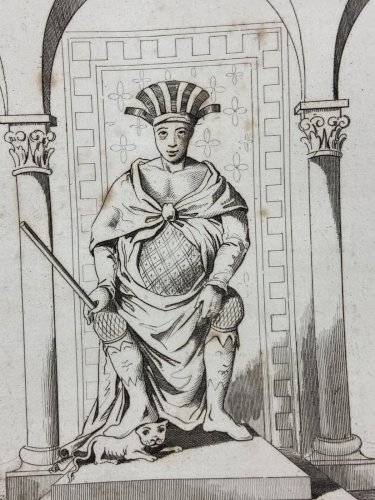 Gravure début XIXe représentant un idole chinois