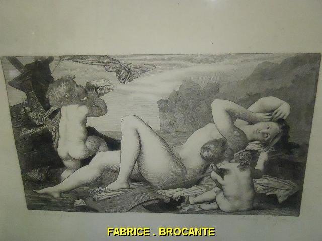 GRAVURE DU XIX ème SIECLE DE PAUL BAUDRY.ADRIEN NARGEOT