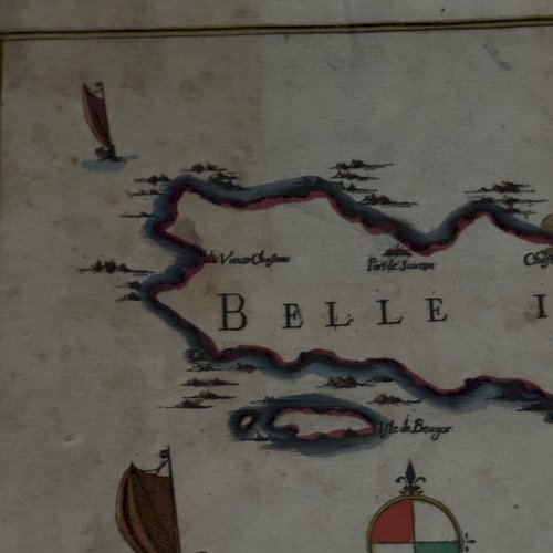 Gravure en couleur Belle Isle XVIIe par Christophe Tassin L9217