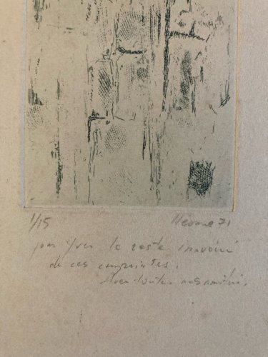 Gravure Engraving 1971 Abstrait Abstract Art Lithographie Estampe A Identifier