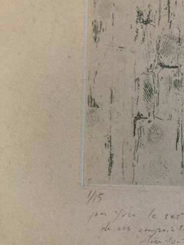 Gravure Engraving 1971 Abstrait Abstract Art Lithographie Estampe A Identifier