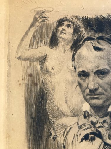 Gravure Engraving Charles Baudelaire Le Spleen de Paris par Lobel-Riche 1912 Art