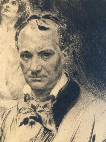Gravure Engraving Charles Baudelaire Le Spleen de Paris par Lobel-Riche 1912 Art