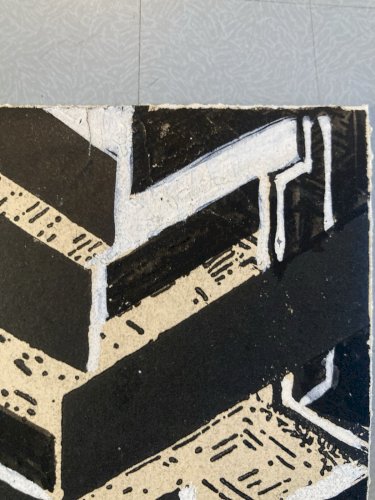 Gravure Frank Kupka Rehaussée Gouache Signé Époque Etching Abstrait Art Original