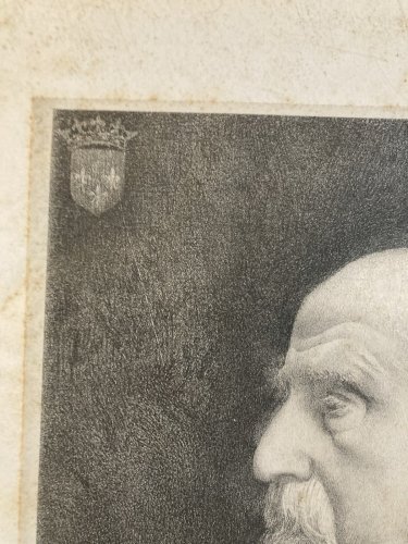 Gravure Henri d'Orléans duc d'Aumale Lithographie XIXe Portrait Etching Ancien