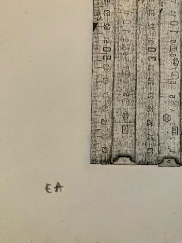 Gravure Henry Front 1990 Estampe Mètre Art Sur Papier Métrique Bois Etching XXe