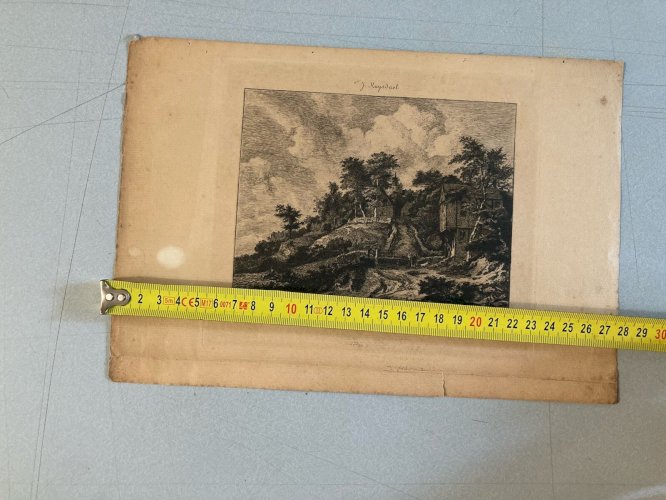 Gravure Jacob Van Ruisdael Ruysdael Papier Vergé Graveur Gustave Greux Art