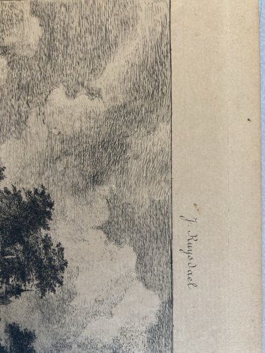 Gravure Jacob Van Ruisdael Ruysdael Papier Vergé Graveur Gustave Greux Art