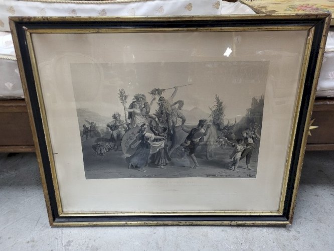 GRAVURE LA FETE DE LA MADONE DE L'ARC GRAVEE PAR GAUTIER