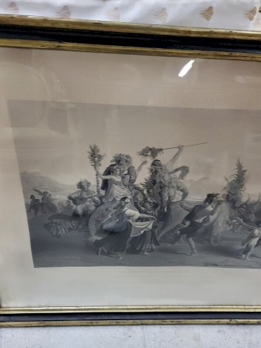 GRAVURE LA FETE DE LA MADONE DE L'ARC GRAVEE PAR GAUTIER