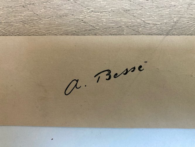 Gravure Le serment du jeu de paume 1848 Albert Georges Besse d'ap Auguste Coudé