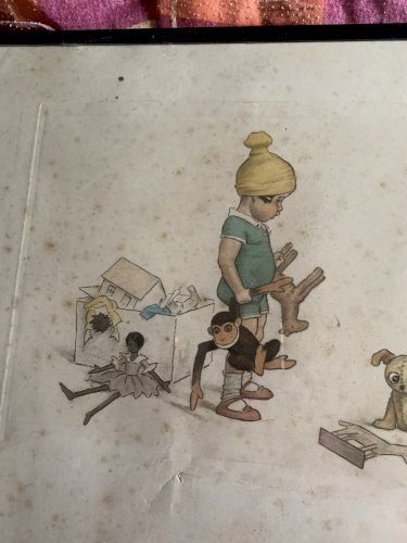 Gravure lithographie 1920's georges Redon copyright les artistes modernes Paris