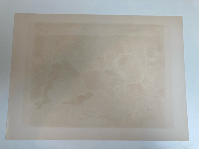 Gravure Lithographie  1950 Ancien La Plage Mer Méditerranée Art À Identifier XXe